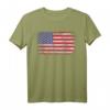 T-Shirt mit amerikanischer Flagge für Herren, Damen & Kinder – Klassisch geschnitten, doppelt genähter Saum, patriotische Kleidung für Fans