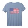 T-Shirt mit amerikanischer Flagge für Herren, Damen & Kinder – Klassisch geschnitten, doppelt genähter Saum, patriotische Kleidung für Fans