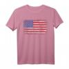 T-Shirt mit amerikanischer Flagge für Herren, Damen & Kinder – Klassisch geschnitten, doppelt genähter Saum, patriotische Kleidung für Fans
