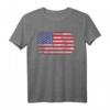 T-Shirt mit amerikanischer Flagge für Herren, Damen & Kinder – Klassisch geschnitten, doppelt genähter Saum, patriotische Kleidung für Fans