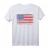 T-Shirt mit amerikanischer Flagge für Herren, Damen & Kinder – Klassisch geschnitten, doppelt genähter Saum, patriotische Kleidung für Fans