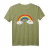 Regenbogen mit Wolken - Niedliches Fasching Karneval T-Shirt für Kinder & Erwachsene, Perfekt für Party, Geburtstag & Geschenk
