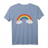 Regenbogen mit Wolken - Niedliches Fasching Karneval T-Shirt für Kinder & Erwachsene, Perfekt für Party, Geburtstag & Geschenk