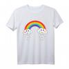 Regenbogen mit Wolken - Niedliches Fasching Karneval T-Shirt für Kinder & Erwachsene, Perfekt für Party, Geburtstag & Geschenk