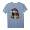 Lustiges Hairy Otter T-Shirt mit Zaubererkostüm, Brille & Kaffee – Perfektes Weihnachts- und Geschenk für Otter-Fans und Magie-Liebhaber