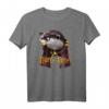 Lustiges Hairy Otter T-Shirt mit Zaubererkostüm, Brille & Kaffee – Perfektes Weihnachts- und Geschenk für Otter-Fans und Magie-Liebhaber