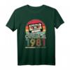 1981 Vintage Geburtstag Retro T-Shirt für Männer & Frauen – Lustiges Geschenk zum 41. Geburtstag mit Kassette Design