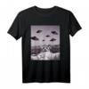 Lustiges Katzen-Meme mit Alien UFO T-Shirt - Humorvolles Weltraum-Design für Sci-Fi- und Katzenfans