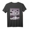 Lustiges Katzen-Meme mit Alien UFO T-Shirt - Humorvolles Weltraum-Design für Sci-Fi- und Katzenfans