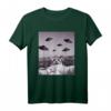 Lustiges Katzen-Meme mit Alien UFO T-Shirt - Humorvolles Weltraum-Design für Sci-Fi- und Katzenfans
