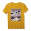 Lustiges Katzen-Meme mit Alien UFO T-Shirt - Humorvolles Weltraum-Design für Sci-Fi- und Katzenfans