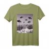 Lustiges Katzen-Meme mit Alien UFO T-Shirt - Humorvolles Weltraum-Design für Sci-Fi- und Katzenfans
