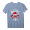Frohe Weihnachten Wein Rotwein Weinglas mit Weihnachtsmütze T-Shirt – Lustiges Familienoutfit für Festtage, Wichteln & Heiligabend