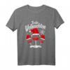 Frohe Weihnachten Wein Rotwein Weinglas mit Weihnachtsmütze T-Shirt – Lustiges Familienoutfit für Festtage, Wichteln & Heiligabend