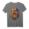 Hippie Löwe Liebe Friedenszeichen T-Shirt - 70er Jahre Retro-Design für Tier- und Friedensliebhaber
