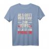Als Gott Mich Schuf Ging Er Grinsend Zum Teufel - Lustiges religiöses T-Shirt als Geschenk für jeden Anlass