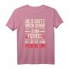 Als Gott Mich Schuf Ging Er Grinsend Zum Teufel - Lustiges religiöses T-Shirt als Geschenk für jeden Anlass