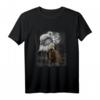 Seeadler und Mond Illustration T-Shirt - Perfekt für Adlerliebhaber, Wildtierenthusiasten & Naturfreunde, Geschenkidee zum Geburtstag
