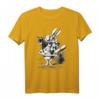 Weißer Hase Party Kostüm & Osterhase Outfit - Alice im Wunderland Kaninchen T-Shirt, Retro Vintage Bunny Kostüm für Motto- und Osterpartys
