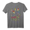Happy New Year Silvester Outfit für Herren, Damen und Kinder - Buntes Neujahr T-Shirt mit Raketen und Sternen für die Silvesterparty