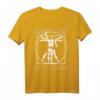 DA Vinci T-Shirt mit Vitruvianischem Mann und Gitarre - Lustiges Parodie T-Shirt für Gitarristen und Kunstliebhaber