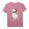 Lustiges Santa Alpaka Lama Weihnachten Deko Pyjama T-Shirt – Perfekt als Weihnachtsgeschenk für Lama- und Alpaka-Fans