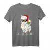 Lustiges Santa Alpaka Lama Weihnachten Deko Pyjama T-Shirt – Perfekt als Weihnachtsgeschenk für Lama- und Alpaka-Fans