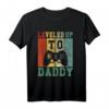 Leveled Up To Daddy T-Shirt - Vintage Retro Design für werdende Väter, Babyankündigung & Familienzuwachs feiern