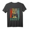 Leveled Up To Daddy T-Shirt - Vintage Retro Design für werdende Väter, Babyankündigung & Familienzuwachs feiern