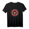 Marvel Captain America Shield Holzprint Graphic T-Shirt - Offiziell lizenziertes Marvel Fan-Shirt