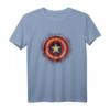 Marvel Captain America Shield Holzprint Graphic T-Shirt - Offiziell lizenziertes Marvel Fan-Shirt