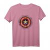 Marvel Captain America Shield Holzprint Graphic T-Shirt - Offiziell lizenziertes Marvel Fan-Shirt