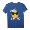 Cooles 10. Geburtstag Junge Emoticon T-Shirt – Perfektes Geschenk für 10-Jährige Kinder, Geburtstag & Weihnachten