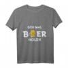 Lustiges HapPanda T-Shirt 'Geh mal Bier holen' für Herren und Damen - Schwarz, Bierliebhaber Geschenk