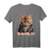 Rockabilly Cat Rock n Roll Musik Retro Katze T-Shirt – Perfekt für 50er & 60er Jahre Fans, Partys & Vintage Liebhaber