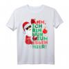 Ich Bin Nur Zum Essen Hier! Lustiges Weihnachtsmann T-Shirt mit Spruch für Frohe Weihnachten, Kurzarm, perfekt für Kinder, Damen und Herren in der Weihnachtszeit