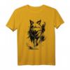 Modisches Wolf T-Shirt mit blauen Augen im künstlerischen Design – Stylisches Tiermotiv für Wolf-Fans und Naturbegeisterte