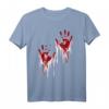 Blutige Hände mit Blutspritzern T-Shirt – Gruseliges Halloween Kostüm & Party-Outfit für Zombiejäger, Vampire & mehr