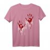 Blutige Hände mit Blutspritzern T-Shirt – Gruseliges Halloween Kostüm & Party-Outfit für Zombiejäger, Vampire & mehr