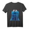 Krümelmonster Fotokopf T-Shirt - Offizielles Lizenzprodukt der US-Sesamstraße für Fans & Sammler
