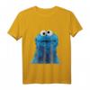 Krümelmonster Fotokopf T-Shirt - Offizielles Lizenzprodukt der US-Sesamstraße für Fans & Sammler