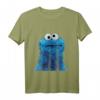 Krümelmonster Fotokopf T-Shirt - Offizielles Lizenzprodukt der US-Sesamstraße für Fans & Sammler