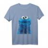 Krümelmonster Fotokopf T-Shirt - Offizielles Lizenzprodukt der US-Sesamstraße für Fans & Sammler