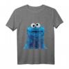 Krümelmonster Fotokopf T-Shirt - Offizielles Lizenzprodukt der US-Sesamstraße für Fans & Sammler