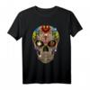 Sugar Skull Blumen Day Of The Dead Dia Muertos T-Shirt – Perfektes Geschenk für Halloween, Día de Los Muertos & Liebhaber Totenkopf-Design