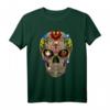 Sugar Skull Blumen Day Of The Dead Dia Muertos T-Shirt – Perfektes Geschenk für Halloween, Día de Los Muertos & Liebhaber Totenkopf-Design