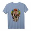 Sugar Skull Blumen Day Of The Dead Dia Muertos T-Shirt – Perfektes Geschenk für Halloween, Día de Los Muertos & Liebhaber Totenkopf-Design