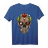 Sugar Skull Blumen Day Of The Dead Dia Muertos T-Shirt – Perfektes Geschenk für Halloween, Día de Los Muertos & Liebhaber Totenkopf-Design