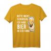 Bitte nicht schubsen ich habe Bier in der Hand T-Shirt – Lustiges Bier Spruch T-Shirt für Partys, Männer & Bierliebhaber