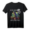 Kinder Jungen Geburtstag Dino Monstertruck T-Shirt – Perfekt für den 5. Geburtstag, Dinosaurier und Monstertruck Design